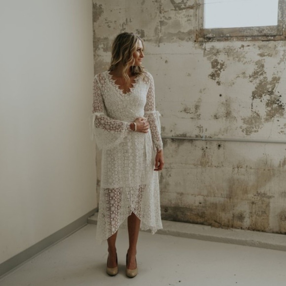 White dress-wedding/rehearsal dress